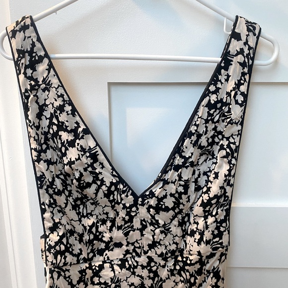 Free People Black and beige Floral Midi Dress - Picture 7 of 12